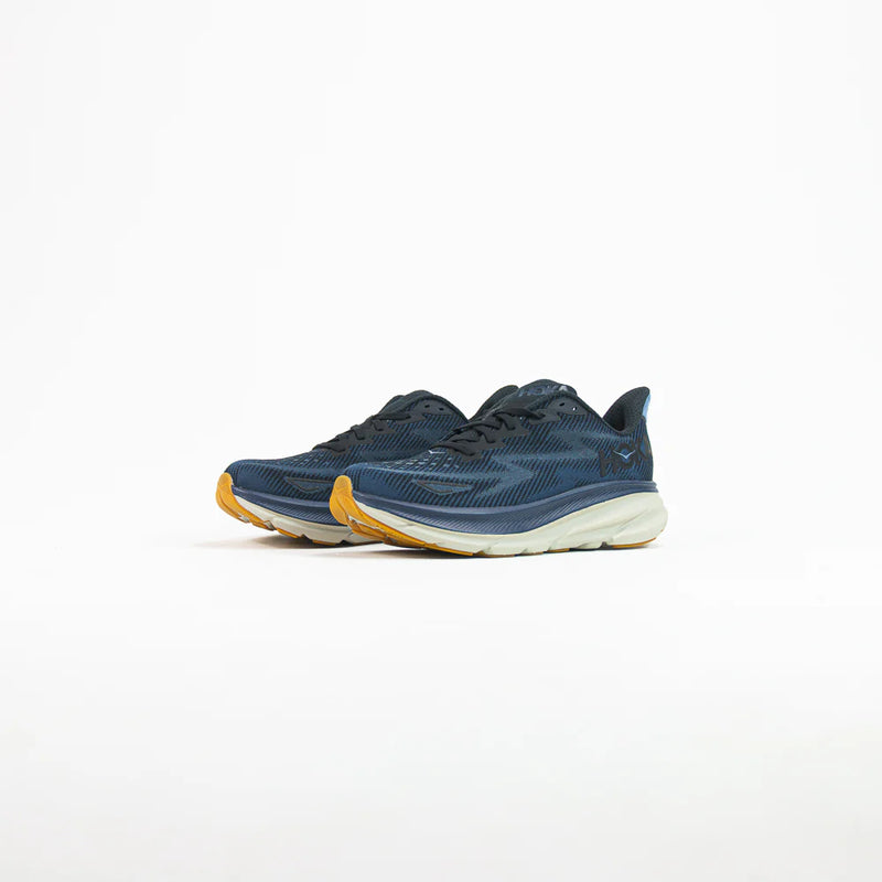Hoka Clifton 9 Navy Blue White Yellow 1127895 Sneaker Shoe Trainer