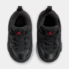 Air Jordan 4 Infant Toddler Lifestyle Shoes (Black/Wolf Grey/White/Varsity Red)
