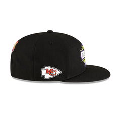 Kansas City Chiefs Super Bowl LIX Tarmac Split Panel 9FIFTY Snapback Hat