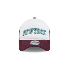 New York Knicks Optic White 9FORTY A-Frame Snapback Hat