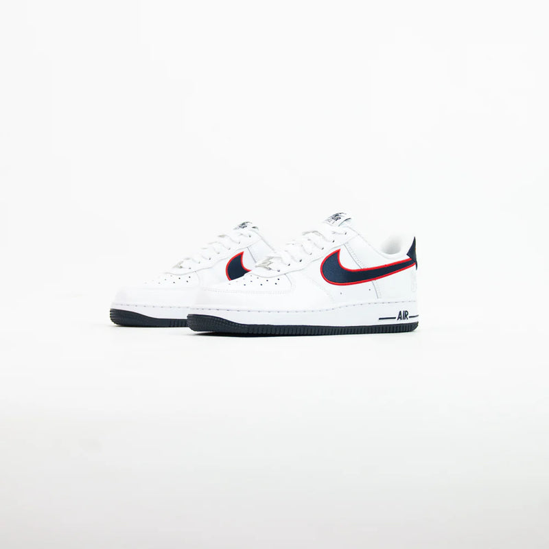 WMNS Nike Air Force 1 '07 Rec White Obsidian University Red Blue Sneaker Shoe Trainer