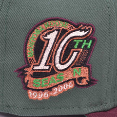 Manitoba Moose 10Th Season AHL Exclusive New Era 59Fifty Fitted Hat - Pine/Maroon