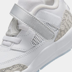 Spizike Low Infant Toddler Lifestyle Shoes (White/Neutral Grey/Metallic Silver)