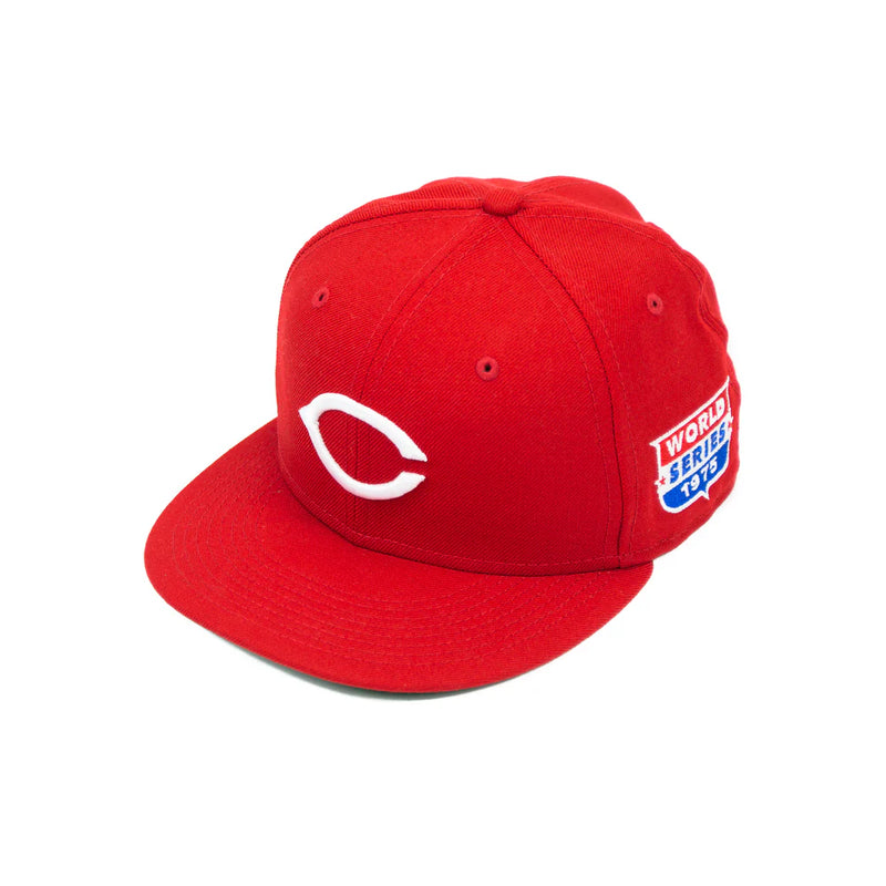 New Era Cincinnati Reds WS '75 White Blue Green 59Fifty 5950 Patch Fitted Cap Hat