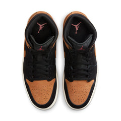 Air Jordan 1 Mid SE (Black/Flax/Varsity Red/Sail)