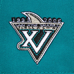 New Era 59Fifty San Jose Sharks 15Th Anniversary Patch Alternate Hat - Teal, Black