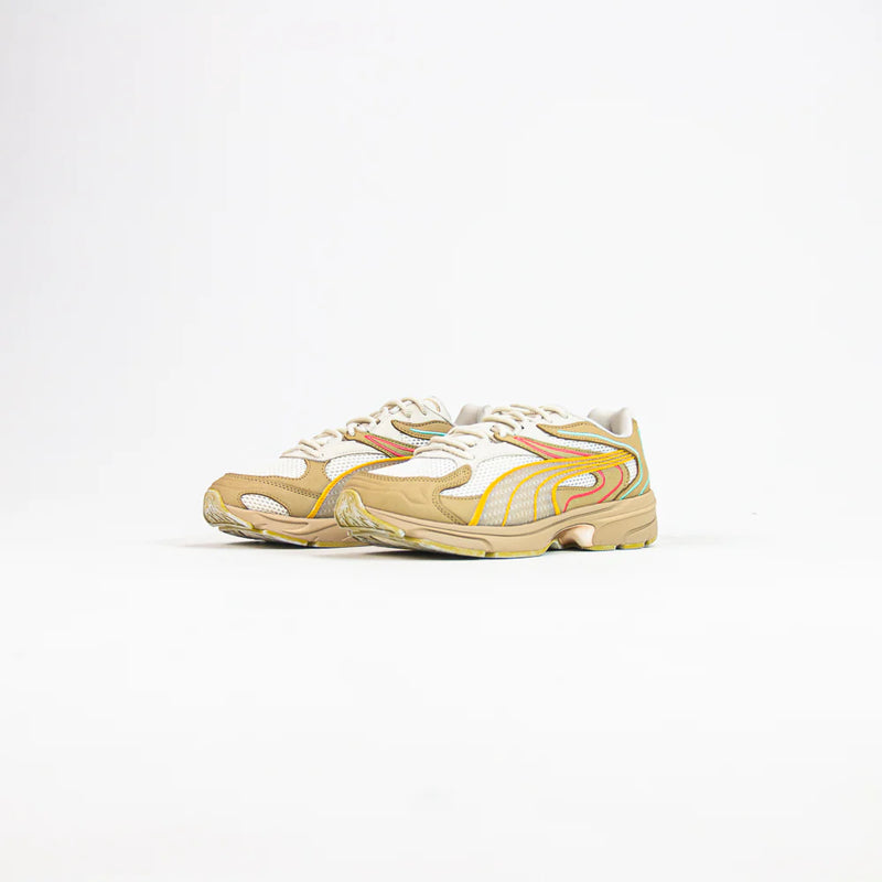 Puma Extos Vintagevegas Sand Dune Alpine Snow Tangerine Orange Yellow White Beige 401341-01 Sneaker Shoe Trainer