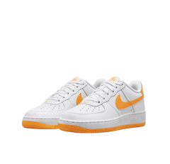 Kids Nike YOUTH AIR FORCE 1 GS UNIVERSITY GOLD White FV5948-109 Sneaker Shoe