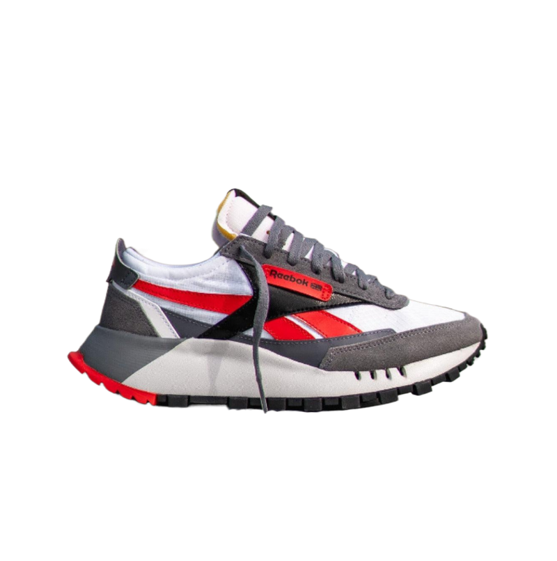 Kids Reebok GS CL Legacy Charcoal Grey Red White Infrared Black Sneaker Shoe