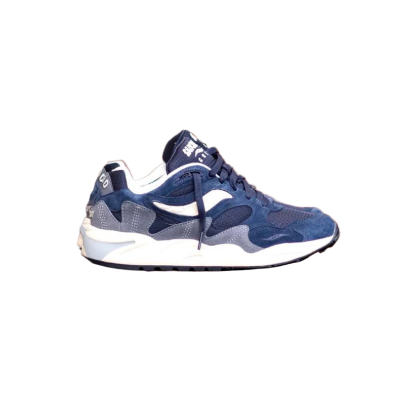 Saucony Grid Shadow 2 Navy Blue Cream White Grey Sneaker Shoe Trainer