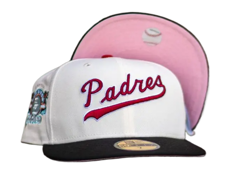 New Era San Diego Padres Stadium Patch Off White Black 59Fifty 5950 Patch Fitted