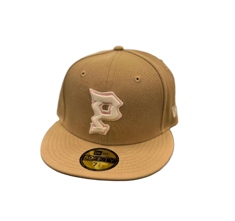 New Era Bone P Glow in the Dark Brown Beige White Pink 59Fifty 5950 Patch Fitted