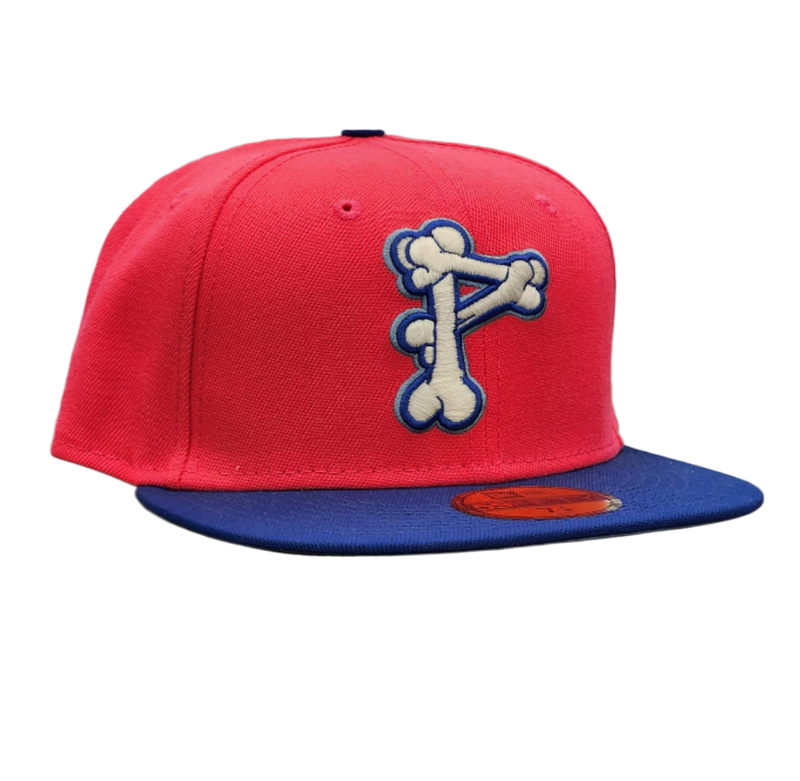 New Era Bone P PK Fire Glow in the Dark Red White Blue 59Fifty 5950 Patch Fitted