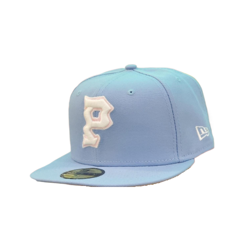 New Era Bone P Glow in the Dark Baby Blue Pink White 59Fifty 5950 Patch Fitted