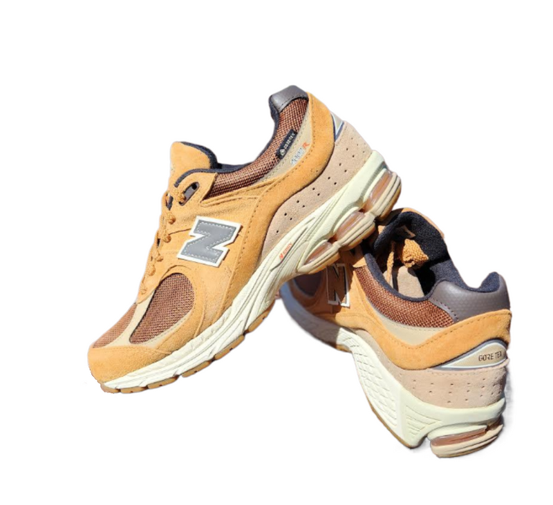 NEW BALANCE CLASSICS 2002RX BROWN BEIGE White Blue M2002RXG Sneaker Shoe