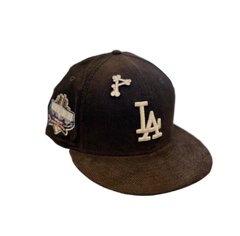 New Era LA Dodgers Glow Walnut Brown Corduroy 59Fifty 5950 Patch Fitted Cap Hat