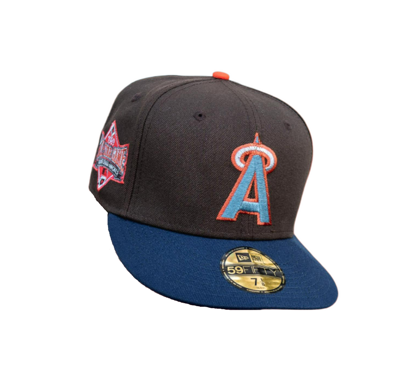 New Era Anaheim Angels '89 ASG Brown Navy Blue Red 59Fifty 5950 Patch Fitted Hat