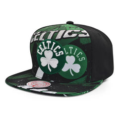 Boston Celtics Mitchell & Ness HYPER LOOPS Snapback Hat - Black/Green