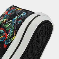 Dragon Tattoo High Top Infant Toddler Lifesyle Shoes (Black/White)