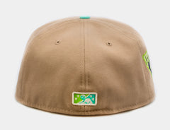 Winter Wonderland Buffalo Bison 59Fifty Mens Fitted Hat (Beige/Blue)