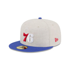 Philadelphia 76Ers Linen 59FIFTY Fitted Hat