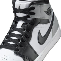 Air Jordan 1 Mid (White/Black/Lt Smoke Grey)