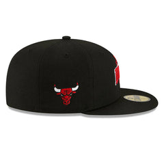 Chicago Bulls New Era LOCAL Fitted 59Fifty NBA Hat - Black/Red