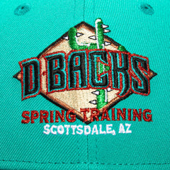 New Era 59Fifty Arizona Diamondbacks Logo Patch Spring Training Hat - Teal, Black