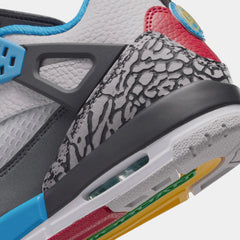 Spizike Low SE Grade School Lifestyle Shoes (Neutral Grey/Surf Blue/Dark Shadow/Varsity Maize)