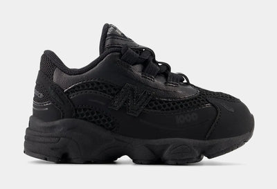 1000 Bungee Lace Infant Toddler Lifestyle Shoes (Black)