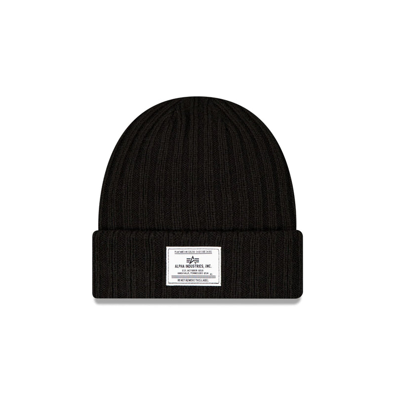Alpha Industries X New Era Black Cuff Knit Hat