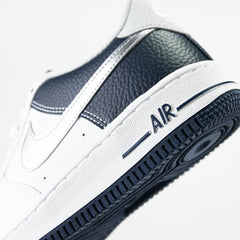 Kids Nike Air Force 1 LV8 GS White Metallic Silver Blue Black Sneaker Shoe Trainer