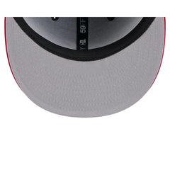 Atlanta Braves Pinstripe League Pin 59FIFTY Fitted Hat