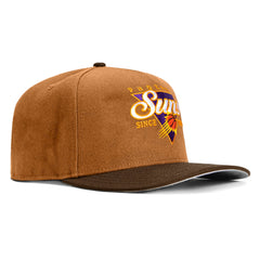 New Era 9Seventy Phoenix Suns Triangle Logo Stretch-Snapback Hat - Khaki, Brown
