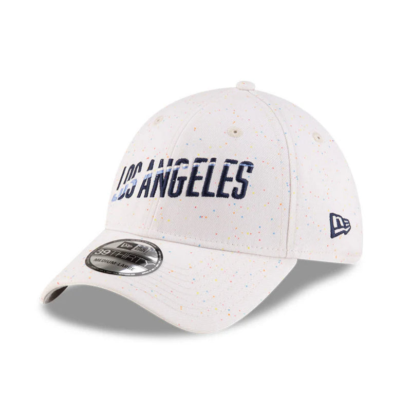 New Era 39Thirty Los Angeles Dodgers Speckle Stretch Fitted Hat - White