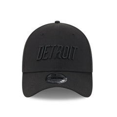 New Era 39Thirty Detroit Tigers Script Stretch Fitted Hat - Black, Black