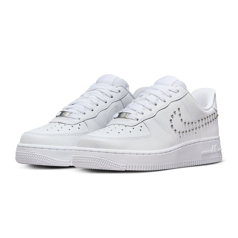 Wmns Nike AIR FORCE 1 '07 WHITE CHROME METALLIC SILVER FQ8887-100 Sneaker Shoe