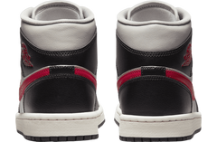 Nike WMNS Air Jordan 1 Mid Black Gym Red College Grey BQ6472-060 Sneaker Shoe