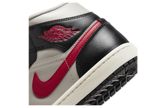 Nike WMNS Air Jordan 1 Mid Black Gym Red College Grey BQ6472-060 Sneaker Shoe