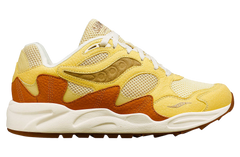 Saucony Grid Shadow 2 Mustard Yellow Tan Orange White Shoe Sneaker Trainer