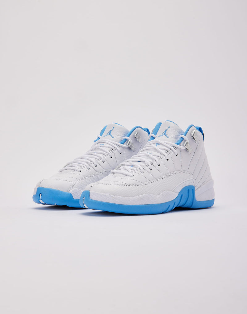 Jordan Air Jordan 12 Retro 'White and University Blue' Grade-School