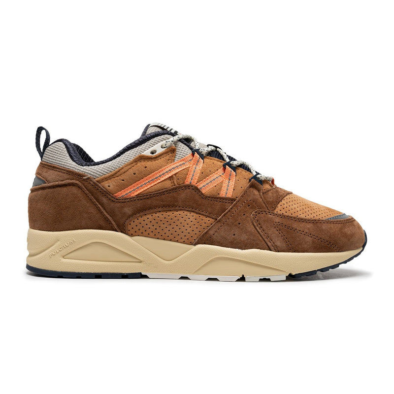 Karhu Fusion 2.0 Suede Cadmium Orange Brown Beige Gray Shoe Sneaker Trainer
