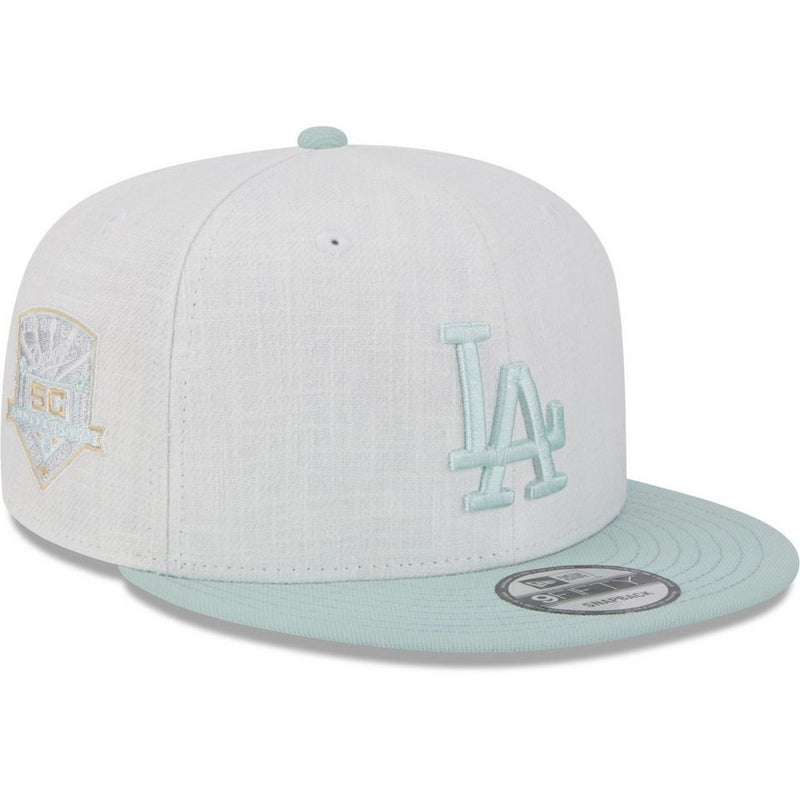 New Era LA Dodgers Minty Green Breeze White Gray 9Fifty 950 Patch Snapback Hat