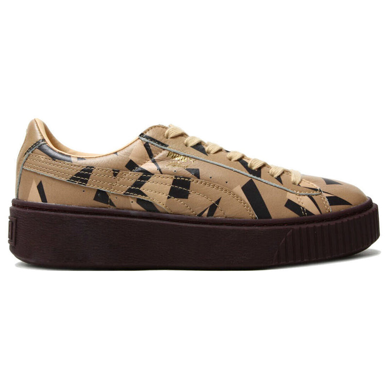 WMNS PUMA Naturel Platform Cheetah Brown Black Beige Tan 364458-01 Sneaker Shoe