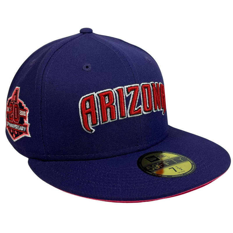 New Era Arizona Diamondbacks 20th Anni 59Fifty 5950 Fitted Hat Purple Red White Pink
