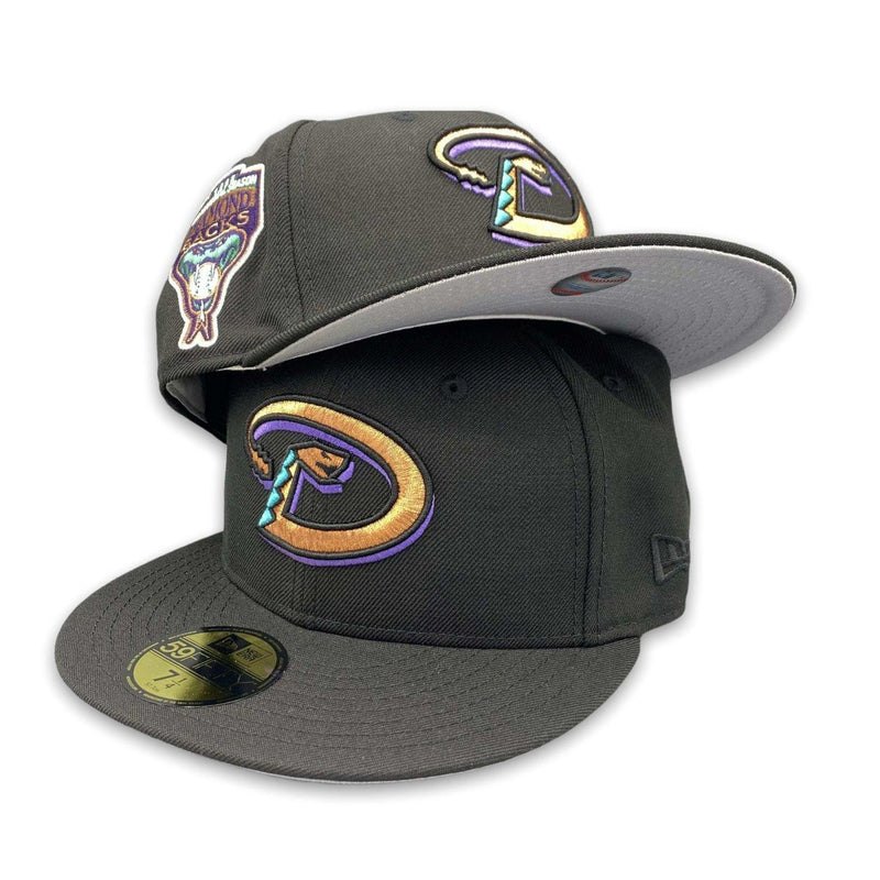 New Era Arizona Diamondbacks 1998 5950 59FIFTY Inaugural Season Black Hat Patch Gray UV