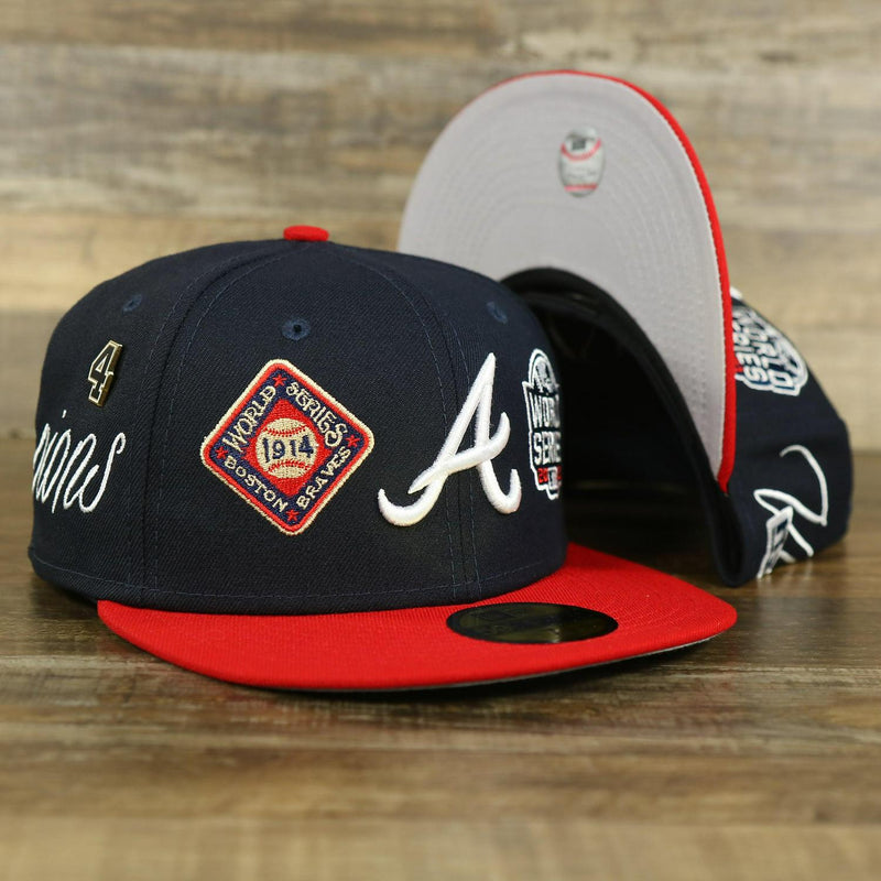 New Era Atlanta Braves Cooperstown '95 WS 59Fifty 5950 Fitted All Over Patch Gray UV Blue Red