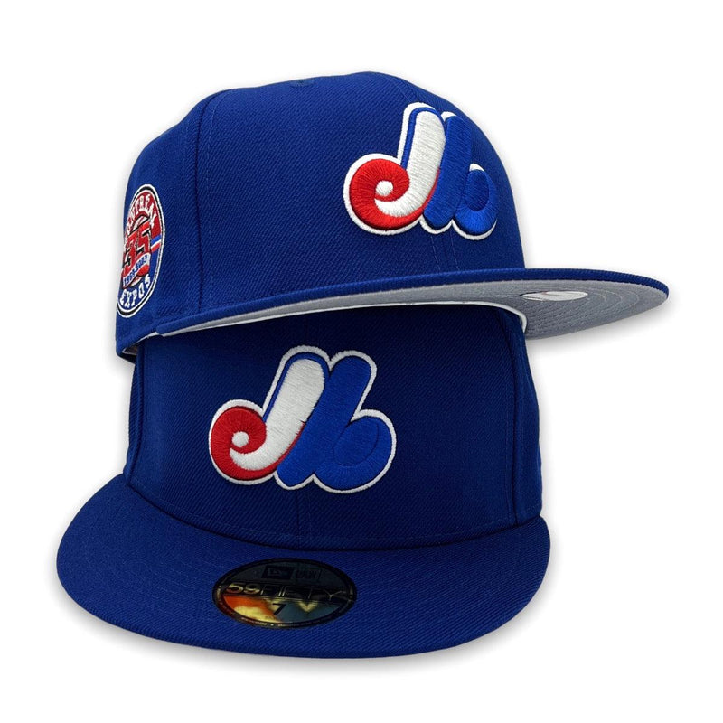 New Era Montreal Expos 35th Anni 5950 59Fifty Fitted Royal Blue Red Hat