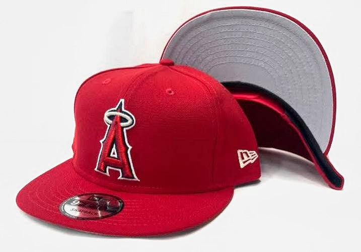 New Era LA Angels 9FIFTY 950 Red Snapback Hat Grey UV