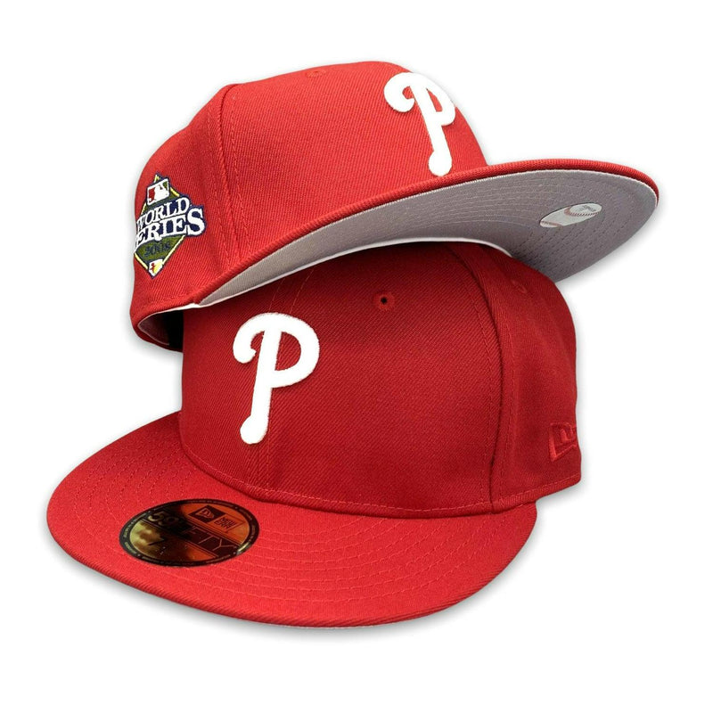 New Era Philadelphia Phillies WS 2008 59FIFTY 5950 Fitted Red White Grey Brim